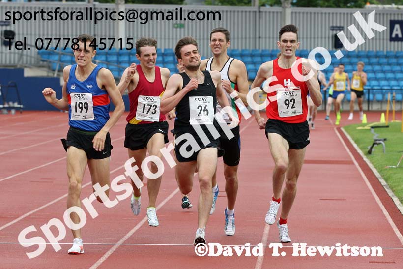 Senior mens 1500 metres, Northern Senior and Under-20s Champs., SportsCity, Manchester. Photo: David T. Hewitson/Sports for All Pics